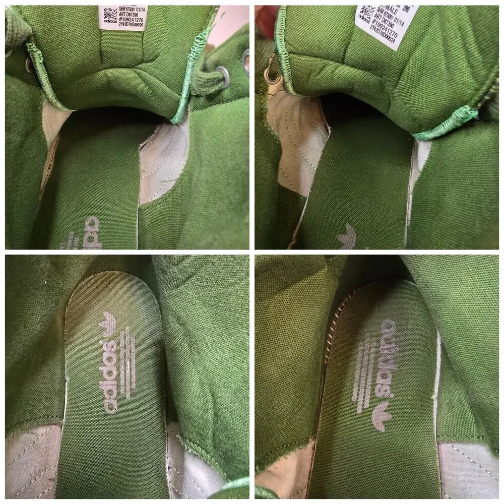 Adidas Jabbar Mid Top Sneakers Men's Size 12 Green Jungle Print D67390 - Picture 6 of 12